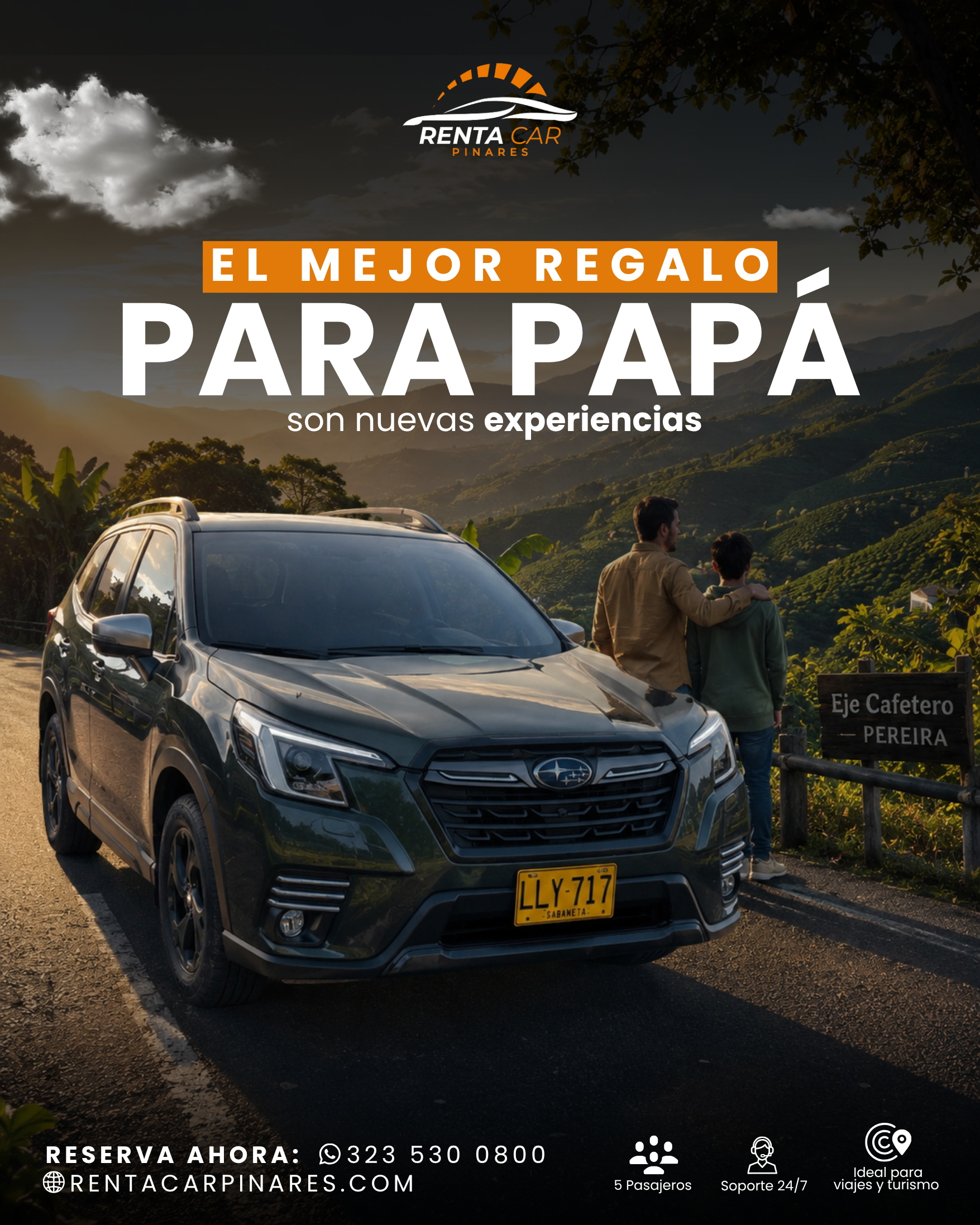 Diseño gráfico para Renta Car Pinares